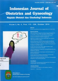 Image of Indonesian Journal of Obstetrics and Gynecology Vol.2 N0.4 Oktober 2014