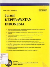 Image of Jurnal Keperawatan Indonesia Vol. 13, No. 3 November 2010