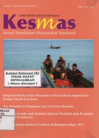 Image of Jurnal Kesehatan masyarakat Nasional Vol.7 No.5, Desember 2012