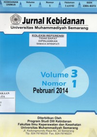 Image of Jurnal Kebidanan Universitas Muhammadiyah Semarang Vol.3 No.1 Februari 2014