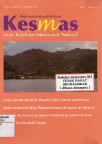 Image of Jurnal Kesehatan masyarakat Nasional Vol.7 No.4, November 2012
