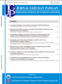 Image of Jurnal Gizi dan Pangan : Vol. 20 No. 1 Maret 2025